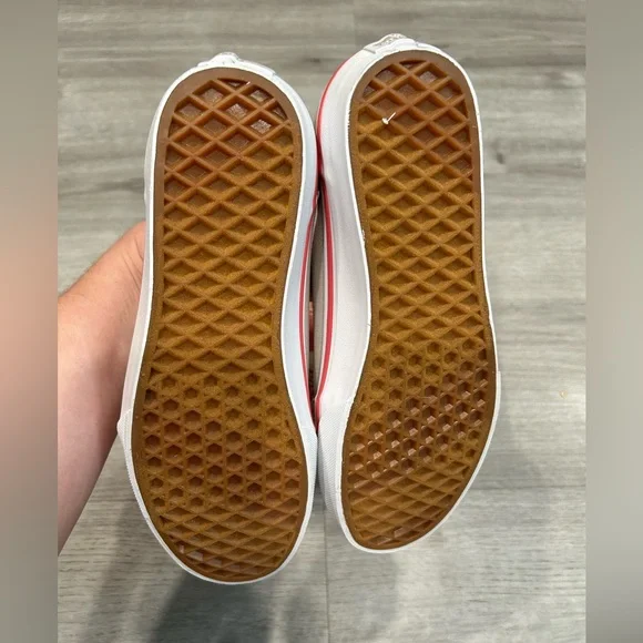 New in Box - Girls Vans Size 6 WARD SNEAKER IN POP STITCH GRAY/HONEYSUCKLE - Picture 6 of 9